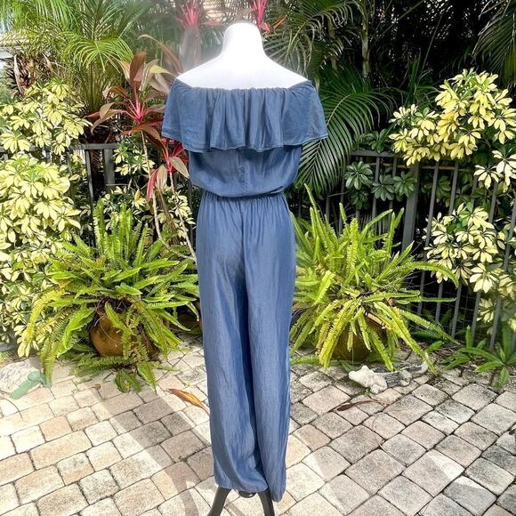 Halston Chambray Jumpsuit - Picture 9 of 11